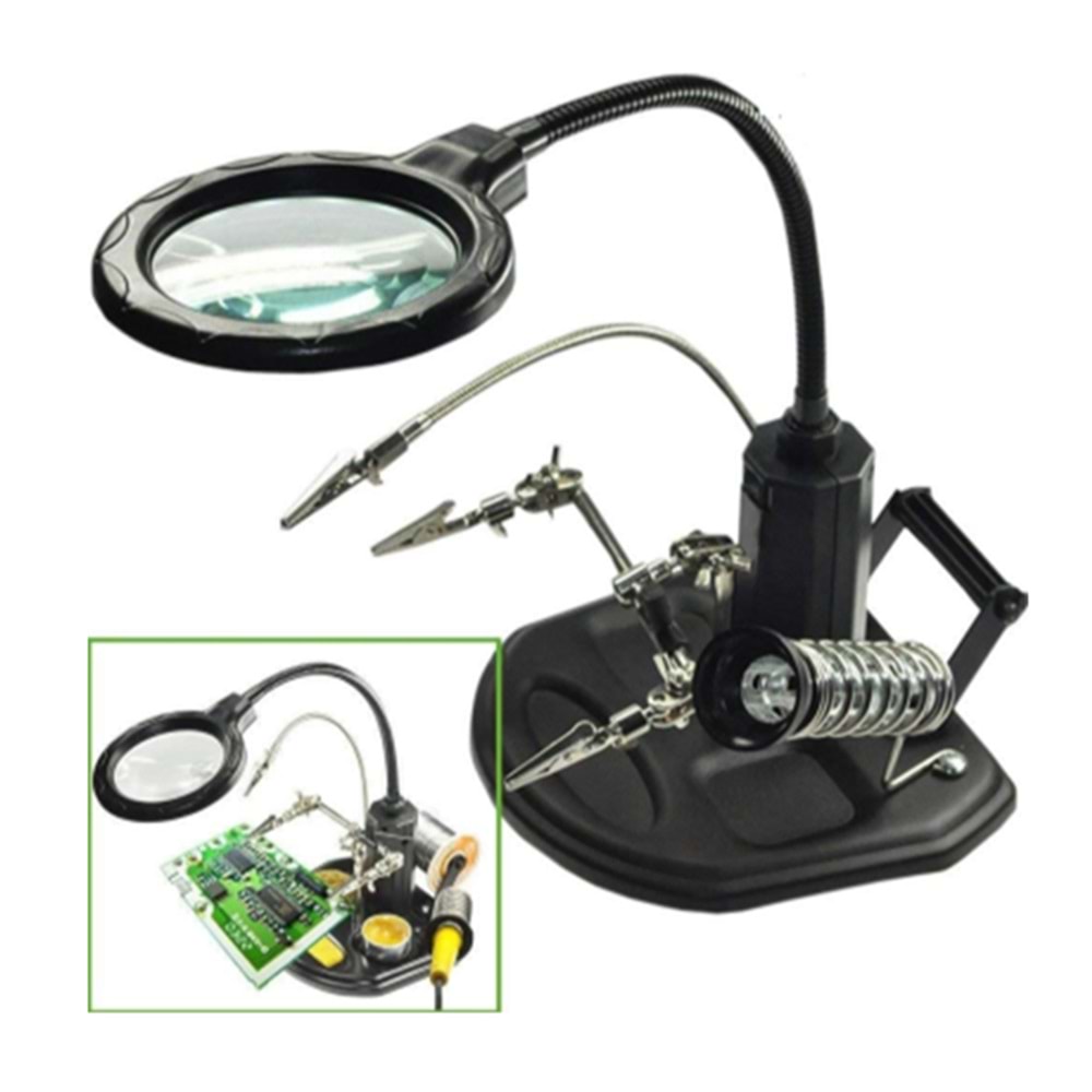 HZB001 Büyüteçli Havya Standı