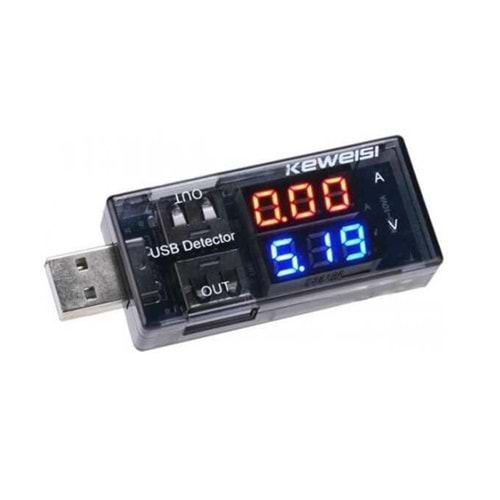 ARD-MDL 842 USB Akım ve Voltaj Göstergesi - 2 USB Çıkışlı