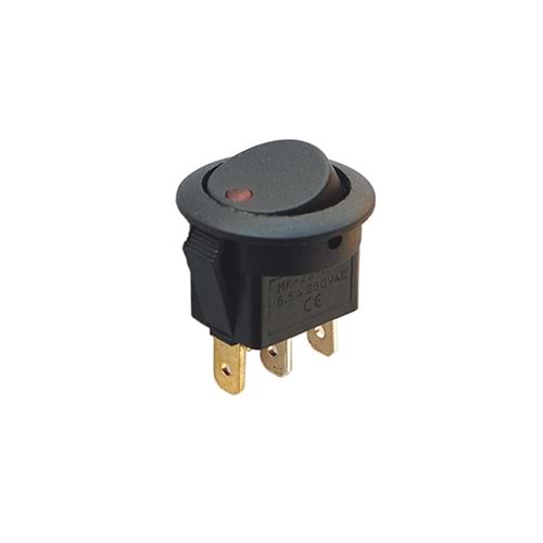 IC-132 220V Yuvarlak Nokta Işıklı Anahtar ON-OFF 3P