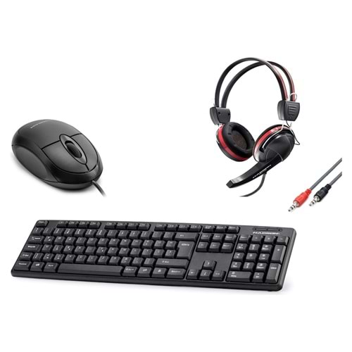 Mouse (HDX3252) F Klavye (HDX2601) Kulaklık (HD1105) SET