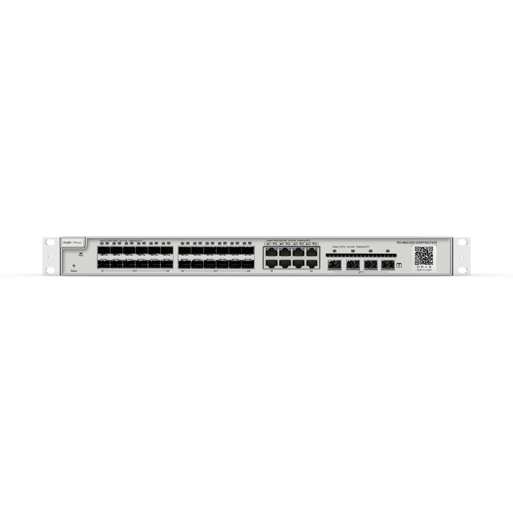 Reyee RG-NBS3200-24SFP/8GT4XS 24 Omurga Switch 24 Gigabit SFP / 8 Combo RJ45 port / Layer 2 Yönetilen Anahtar