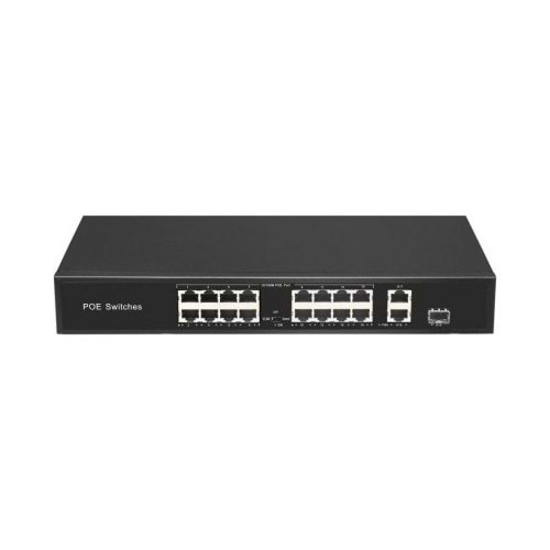 ODS-16P2U1S-16 ports 10/100M Poe Switches+ 2 Up Gigabit Ethernet + 1 Up Gigabit SFP 200W
