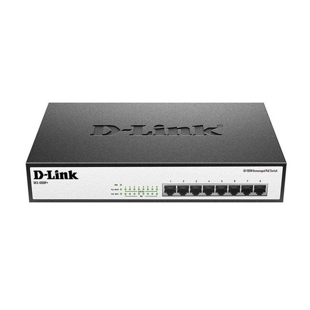 DES-1008P+ 10/100Mbps 8 Port Poe Switch
