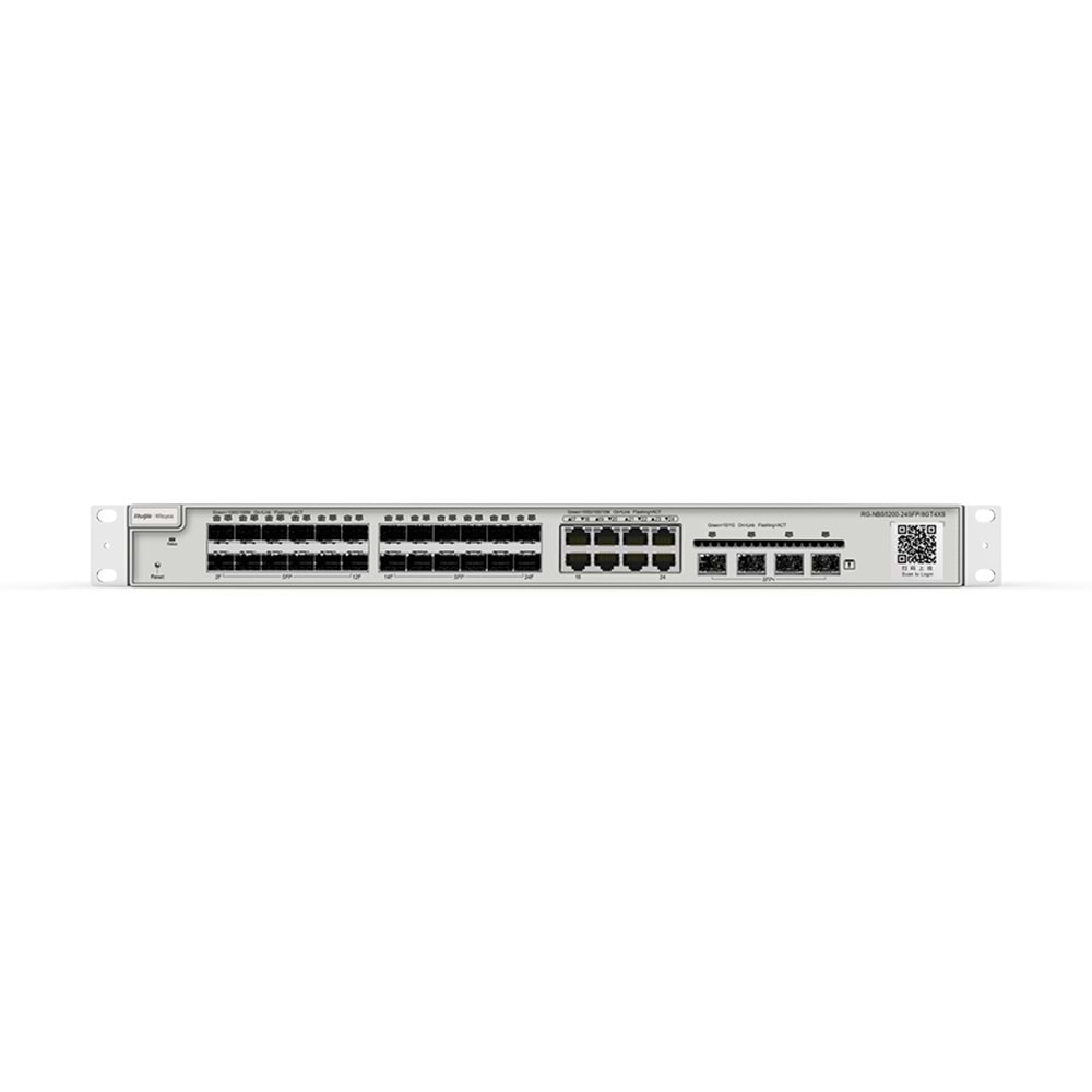 RG-NBS5200- 24SFP/8GT4XS 24 x SFP Port | 8 x 10/100/1000 Combo Port4 x 10G SFP Switch
