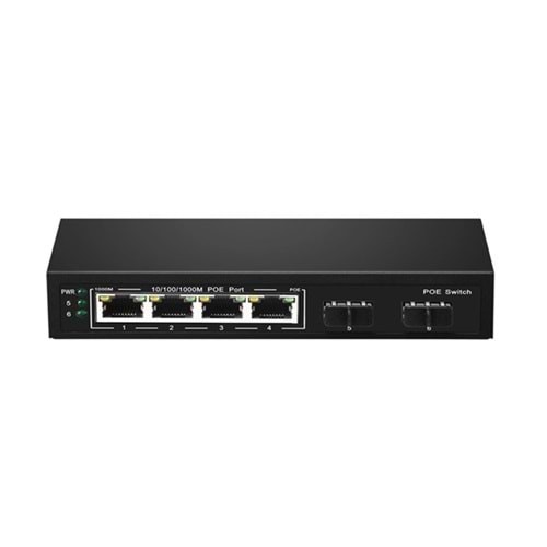ODS-4P2S 4 Port 10/100/1000M PoE Switch + 2 Uplink SFP