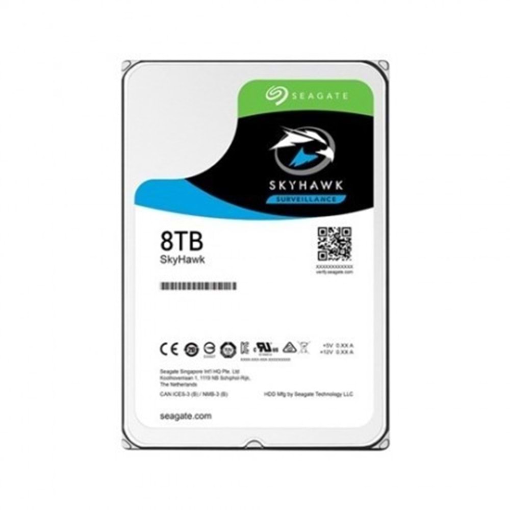 8TB SKYHAWK 256 MB 7/24 RV ST8000VX010
