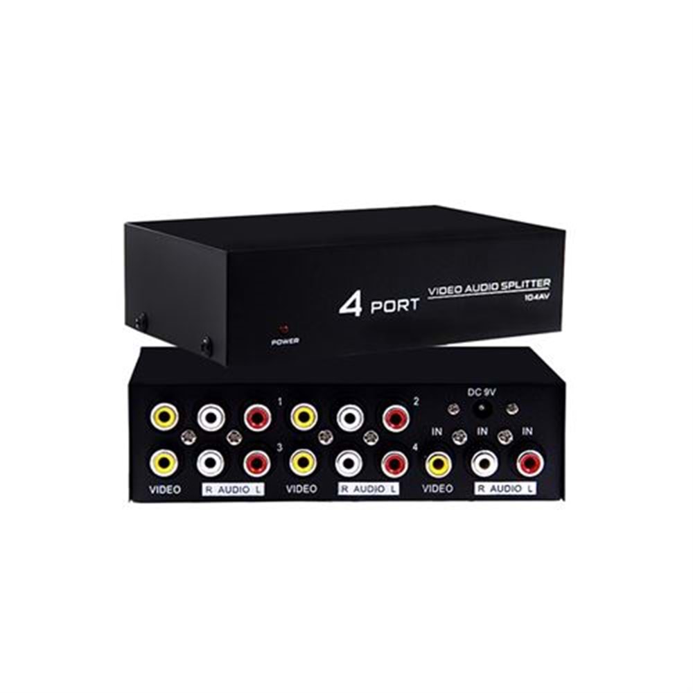 4831 AV-104 4 Port Video Audio Splitter