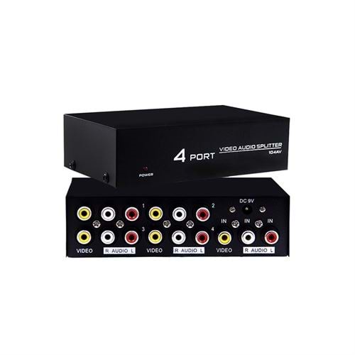 4831 AV-104 4 Port Video Audio Splitter