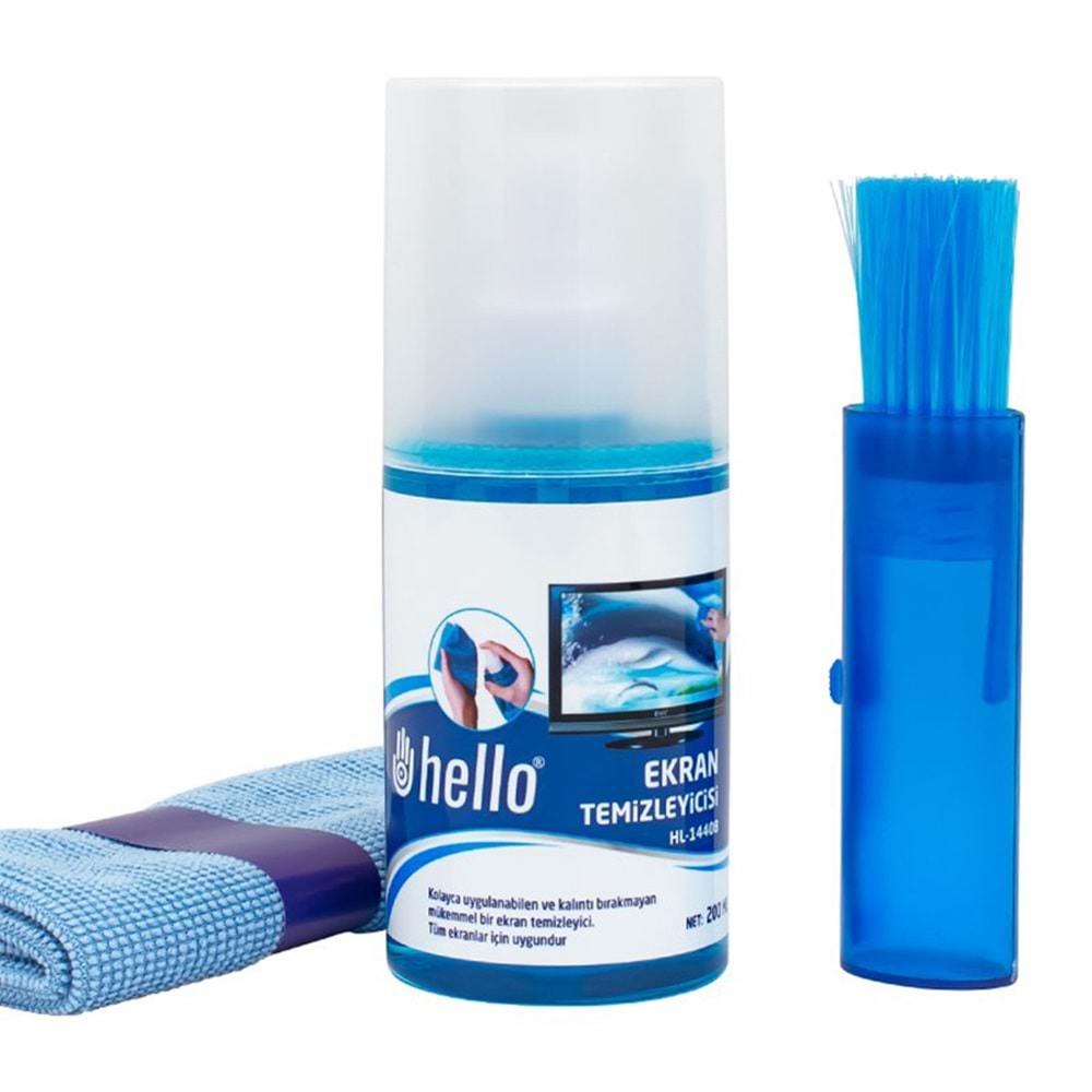 HL-14408 Sprey Fiber Bez Fırça 200ml LCD Ekran Temizleme Seti
