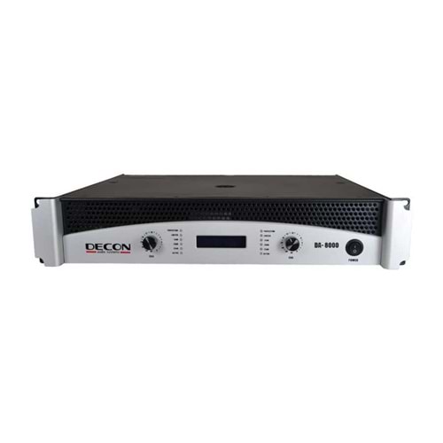 DA-8000 DECON POWER AMPLIFIER 2X800W/8OHM, 2X1300W/4 OHM