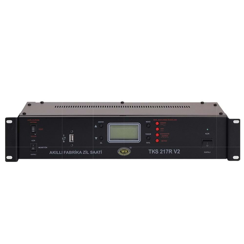 TKS 217 R V2 Akıllı Fabrika Zil Saati Rack Tipi