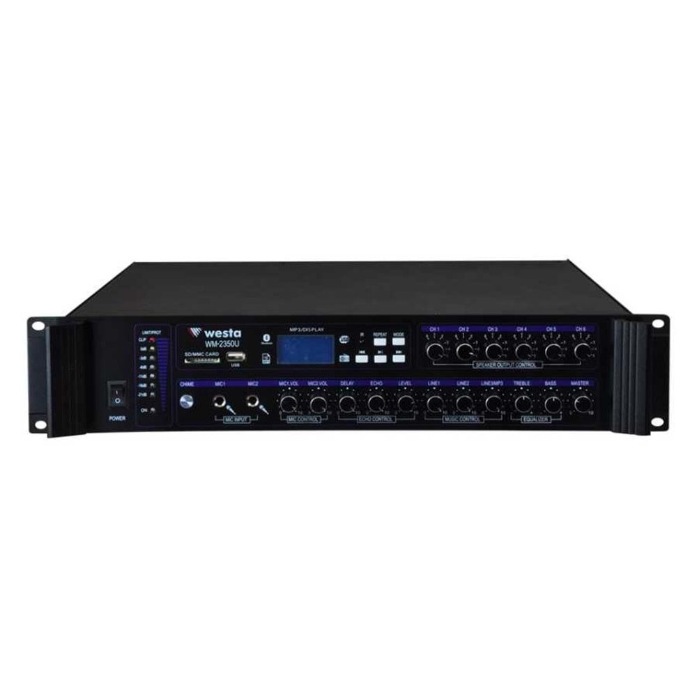 WM-2350U 6 Bölgeli 350W 100V WESTA MIXING AMPLIFIER