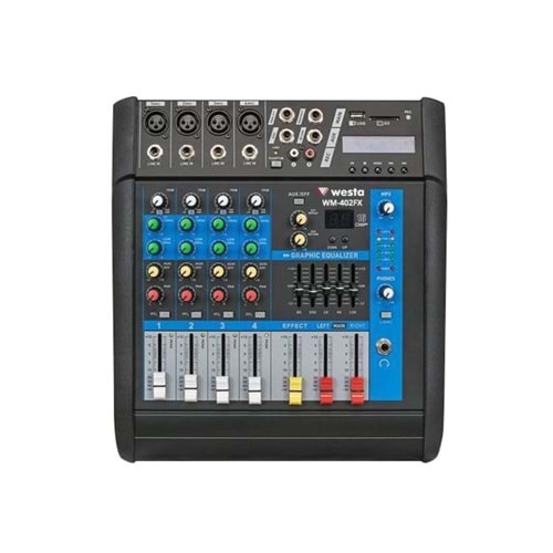 WM-402FX 4CH Powered Mixer (2 X 280W 8 Ohm)