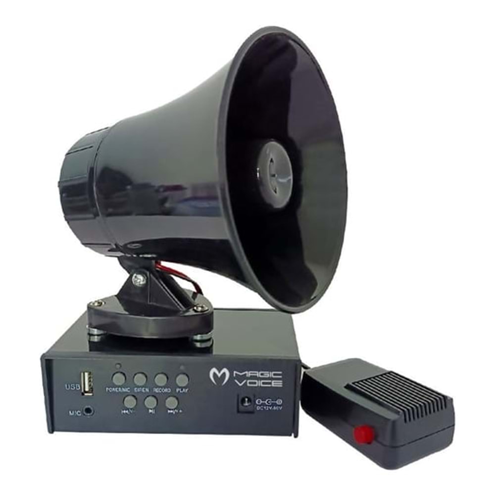 MV-800 Mini Pazarcı Amfi Seti Mıknatıslı (Amfi+Hoparlör+Mikrofon)