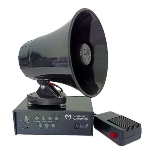 MV-800 Mini Pazarcı Amfi Seti Mıknatıslı (Amfi+Hoparlör+Mikrofon)