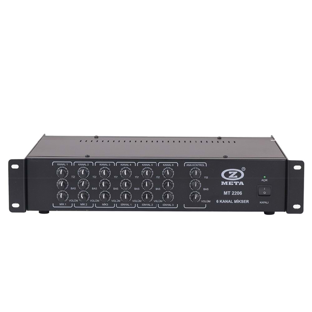 MT 2206 6 Kanal Preamplifikatör&Mixer Ünitesi