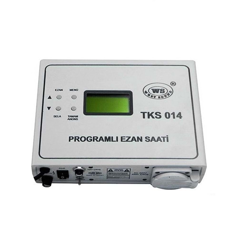 TKS-014 V2 Programlı Ezan Saati (Duvar Tipi)