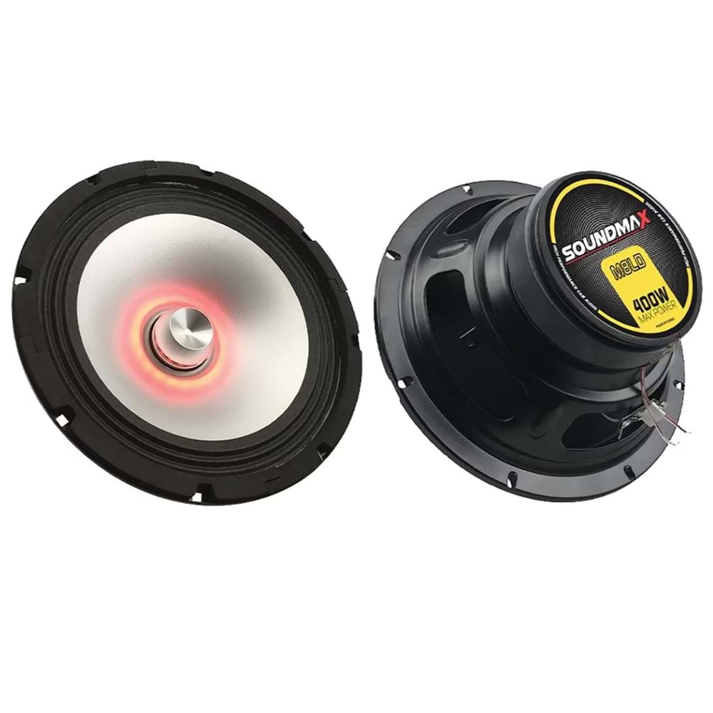 SOUNDMAX SX-M8LD 20 CM 400 WATT TEKLİ ÇIPLAK HOP