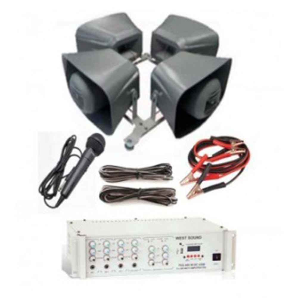 Araç Üstü Ses Sistemi MT 16 150 /16 150 T 4'lü Horn Hoparlör Seti