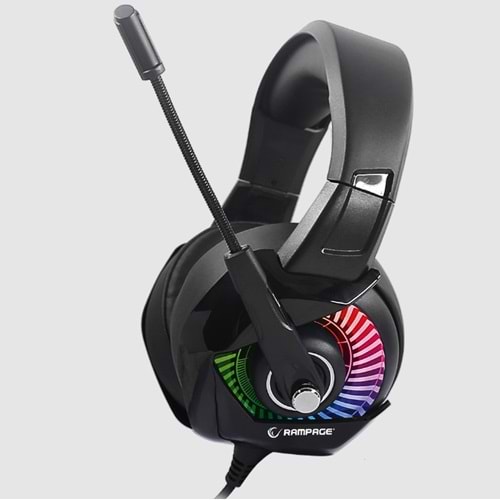 RAMPAGE RM-K66 TYPHOON 7.1 SİYAH MİKROFONLU KULAKLIK