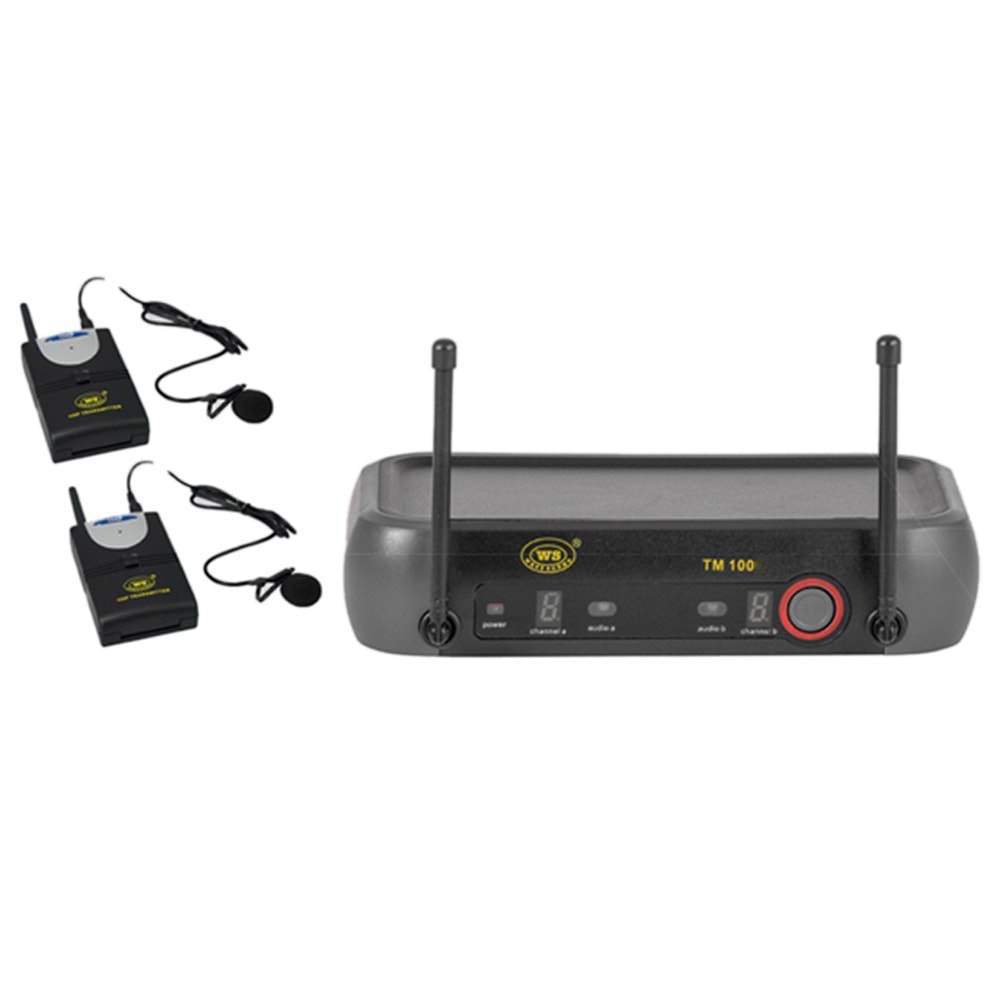 TM 100 YY UHF İkili Yaka Tipi Telsiz Mikrofon Seti