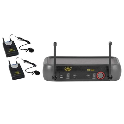 TM 100 YY UHF İkili Yaka Tipi Telsiz Mikrofon Seti