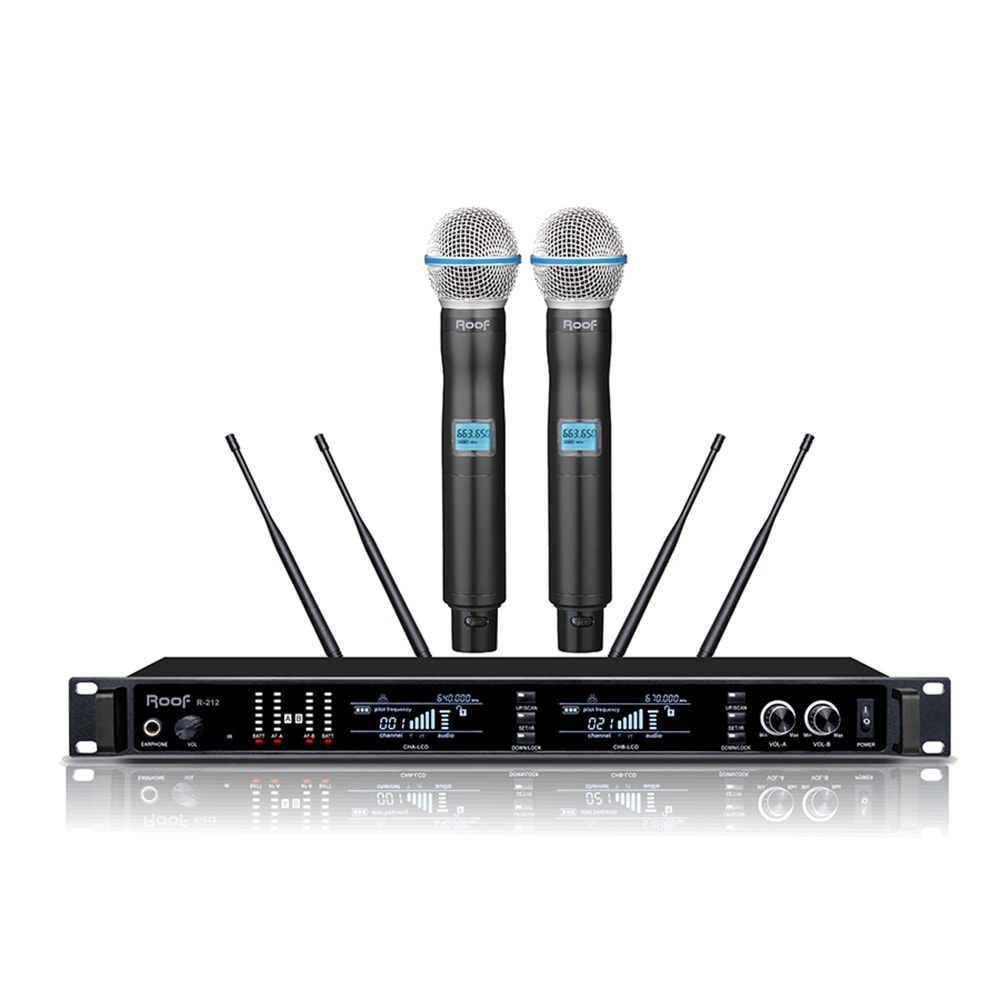 R-212EE 2 KANAL UHF TELSİZ MİKROFON