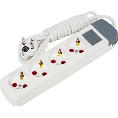 AU42 Dörtlü Topraklı Priz 2 Metre