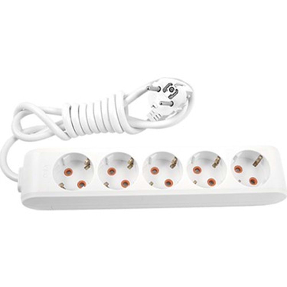 AU52 Beşli Topraklı Priz 2 Metre