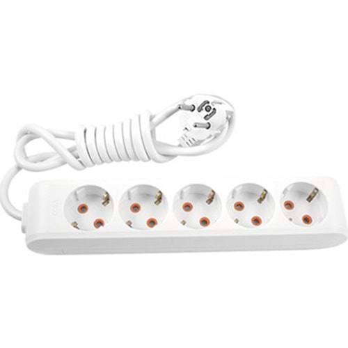 AU52 Beşli Topraklı Priz 2 Metre