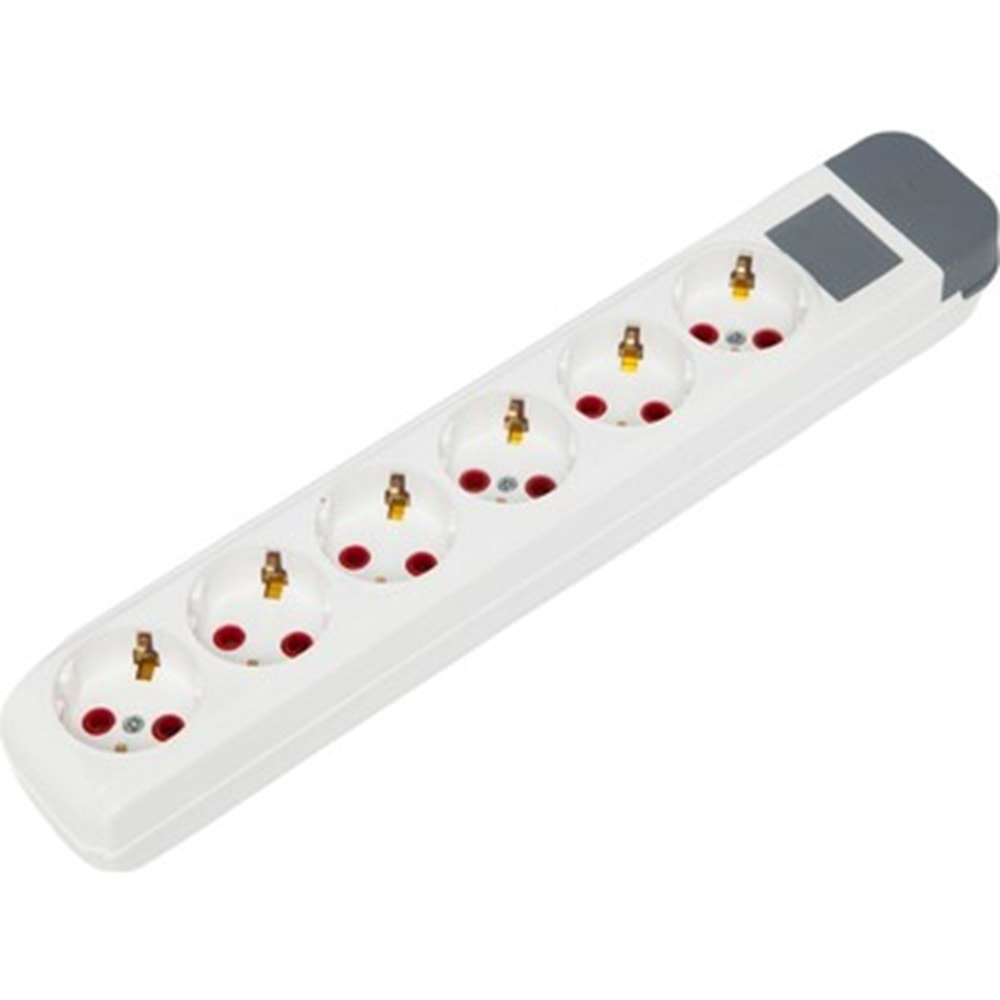 AU60 Altılı Topraklı Priz Klemensli