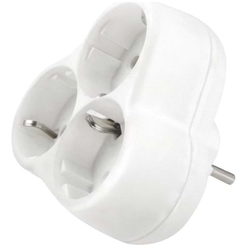 PR30 3'lü Topraklı Yonca-Papatya Priz