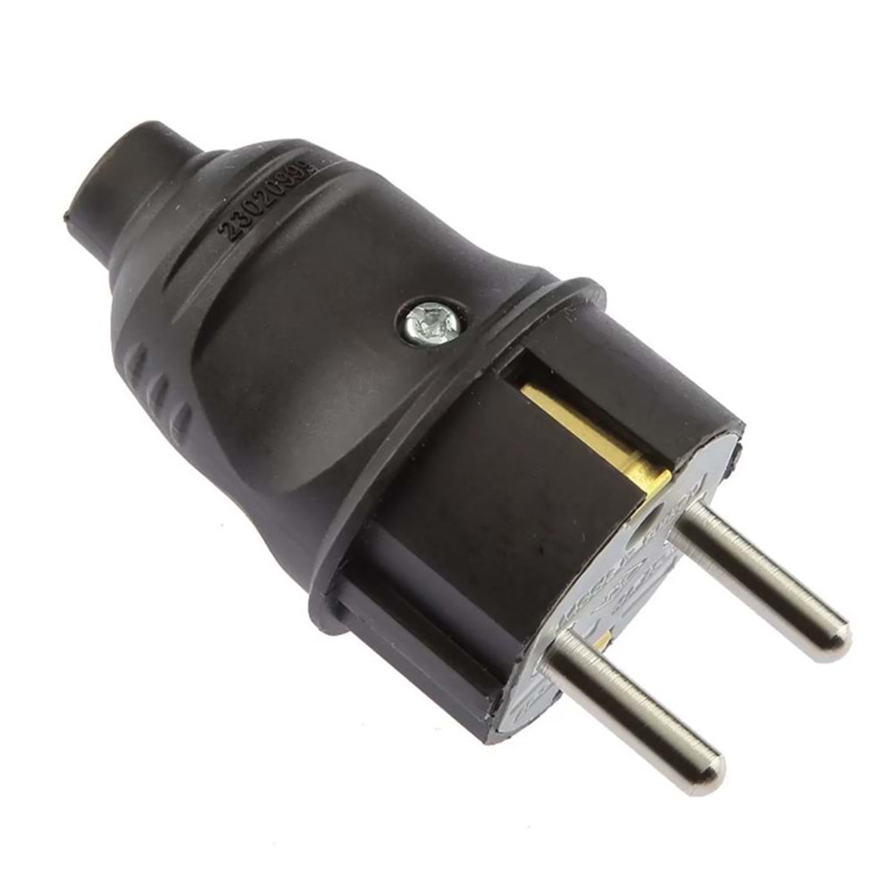 Topraklı Erkek Fiş Siyah