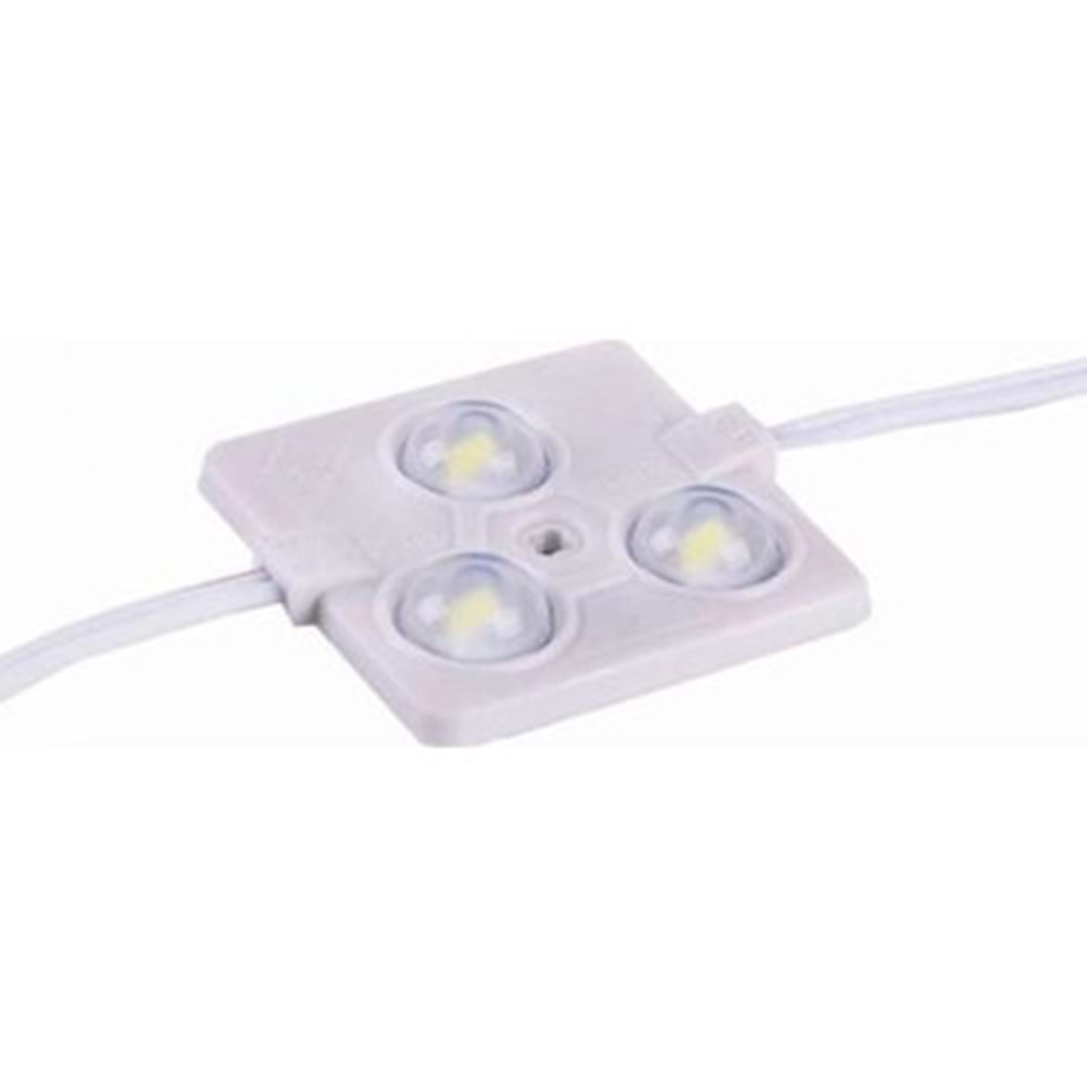 3 Çip Kare Beyaz Led