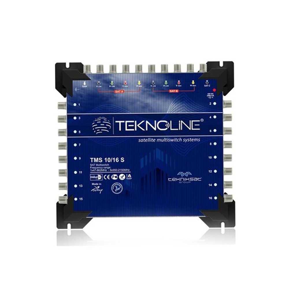 TMS 10 X 16 S 9IF+RF İnput - 16 Output Multiswitch - Finite - QUATTRO LNB - 12V