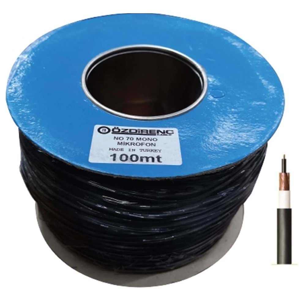 KAB-7022M 100 METRE MONO MİKROFON KABLOSU 0,22 mm²