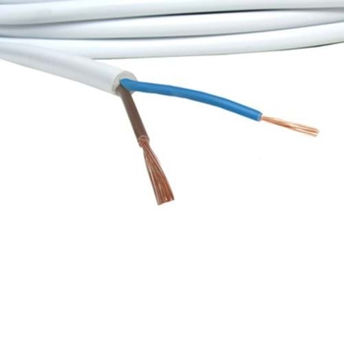 2*2.5 Bakır Beyaz TTR Kablo