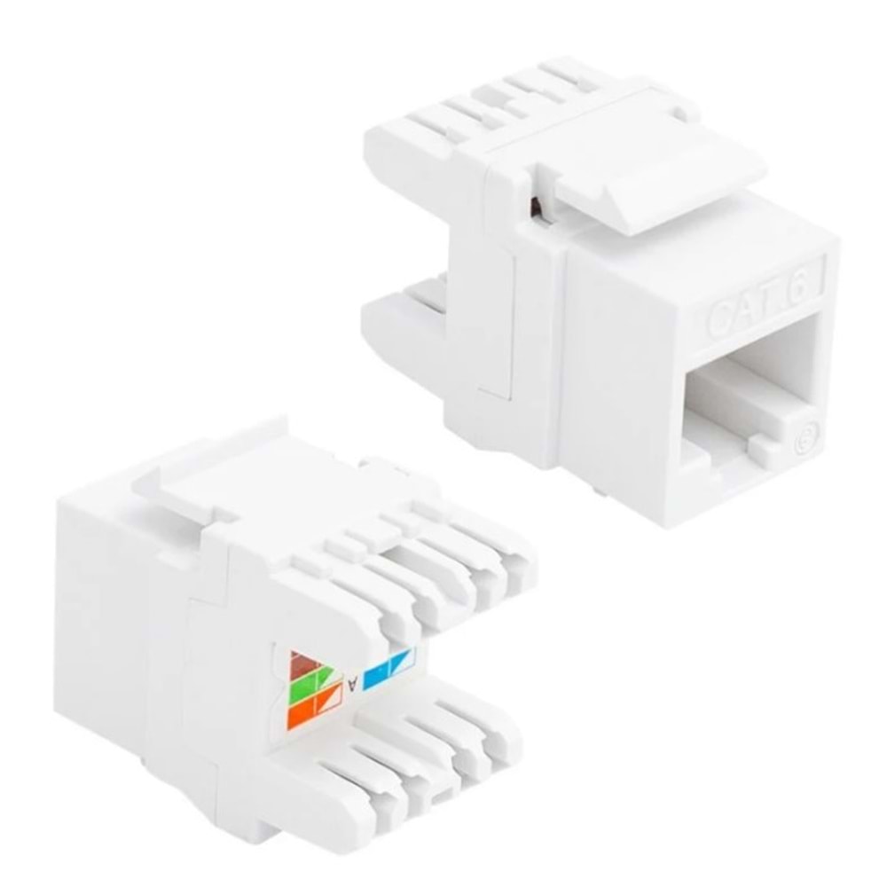 9993 RJ45 CAT6 Şase 180° (Keystone Jack)
