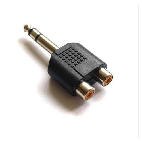 2 Rca Dişi 6.3mm Stereo Erkek Jak