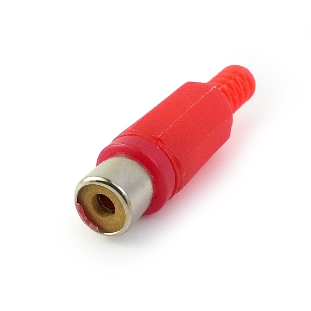 TG-J231 Rca Dişi Plastik Jack Kırmızı