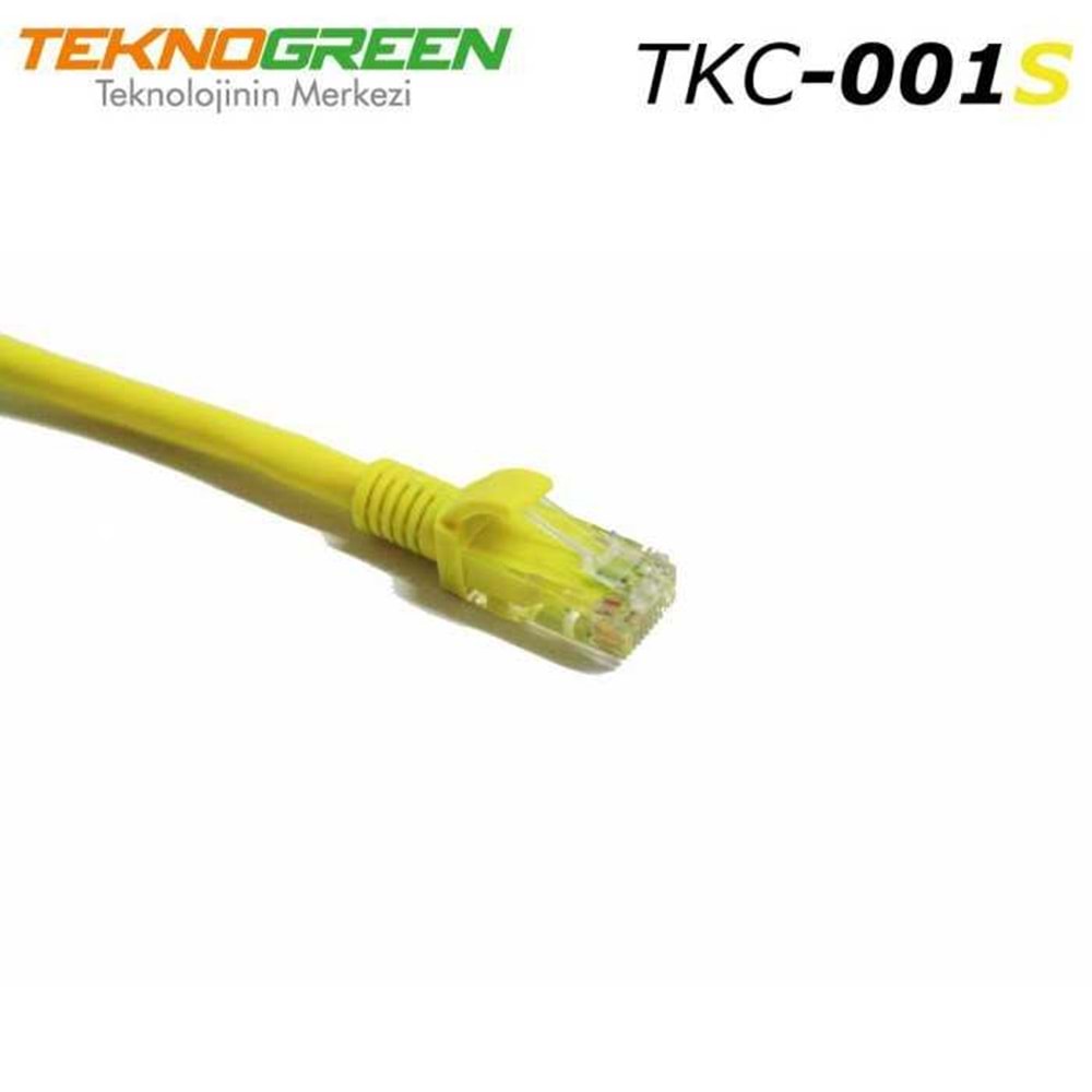 TKC-006S 0.6m. Cat6 Kablo Sarı