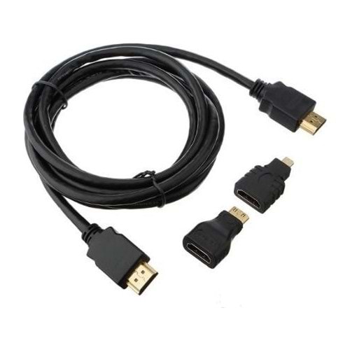3in1 HDMI Micro Mini Kablo Set 1.5mt