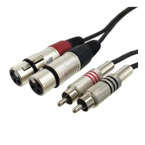 TKS-1105 2*XLR Erkek-2*RCA Erkek Kablo 5 Metre