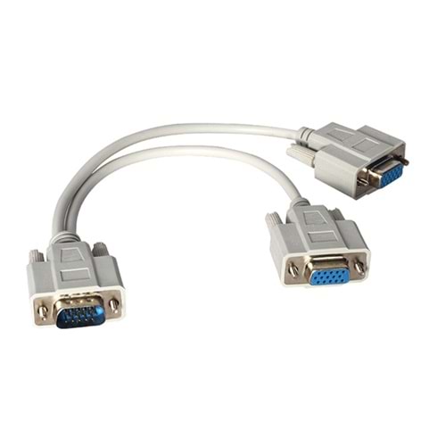 PM-1557 1*VGA Erkek To 2*VGA Dişi 30cm Çevirici Kablo