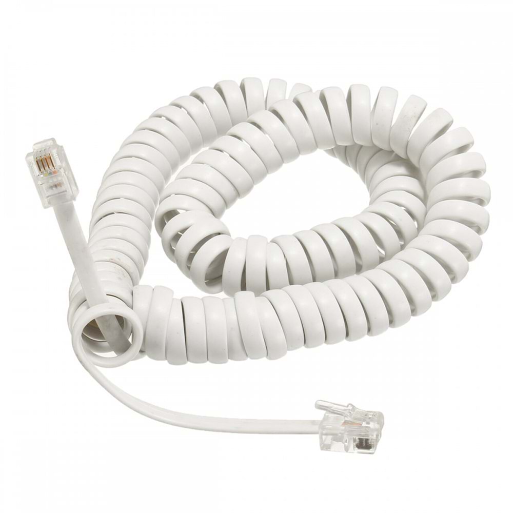 FK4001B Spiral Telefon Kablosu - Beyaz