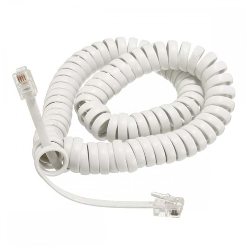 FK4001B Spiral Telefon Kablosu - Beyaz