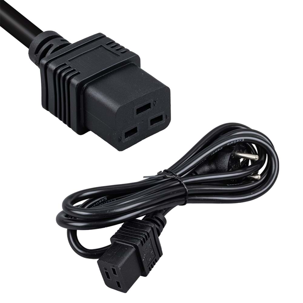 7702 Dikdörtgen Soket 1.8mt C19 Power Kablo