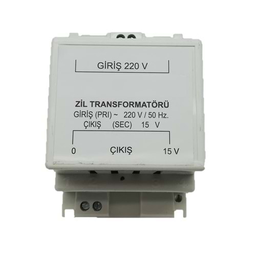 Guc Transformatoru G:220 Ç:15V GUC:15W Raylı Sistem