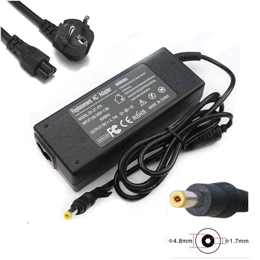 Q Port 18,5V 3.5A 4.8*1.7 Notebook Adaptör
