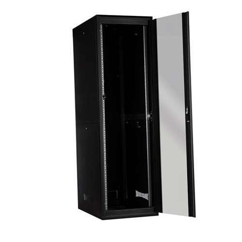 42u 600x600 19'' Dikili Tip Rack Kabin, termostatlı 4 lü fan,tekerlek,9 lu sigortalı grup priz
